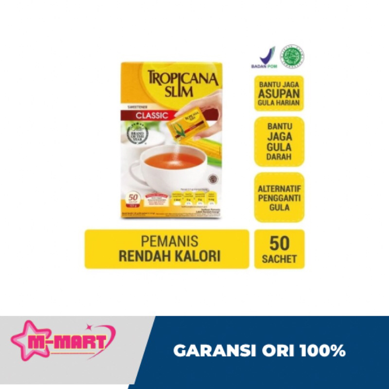 

Tropicana slim classic gula diet / diabetes rendah kalori isi 50