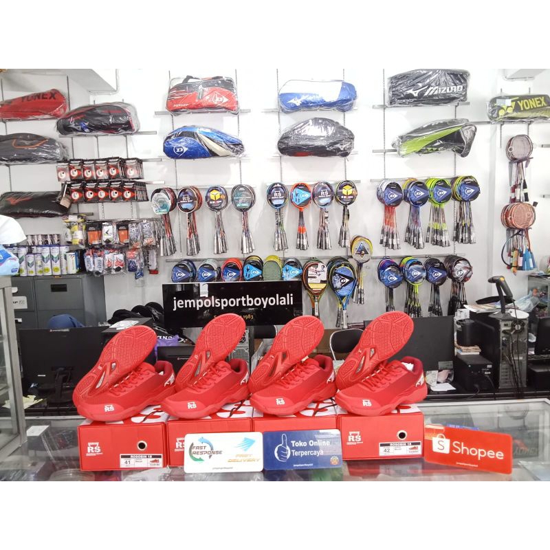 SEPATU BADMINTON RS ROSOBIN 18 - MERAH
