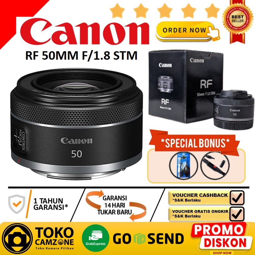 Canon RF 50mm f1.8 Canon RF 50mm f/1.8 STM - GARANSI 2 TAHUN