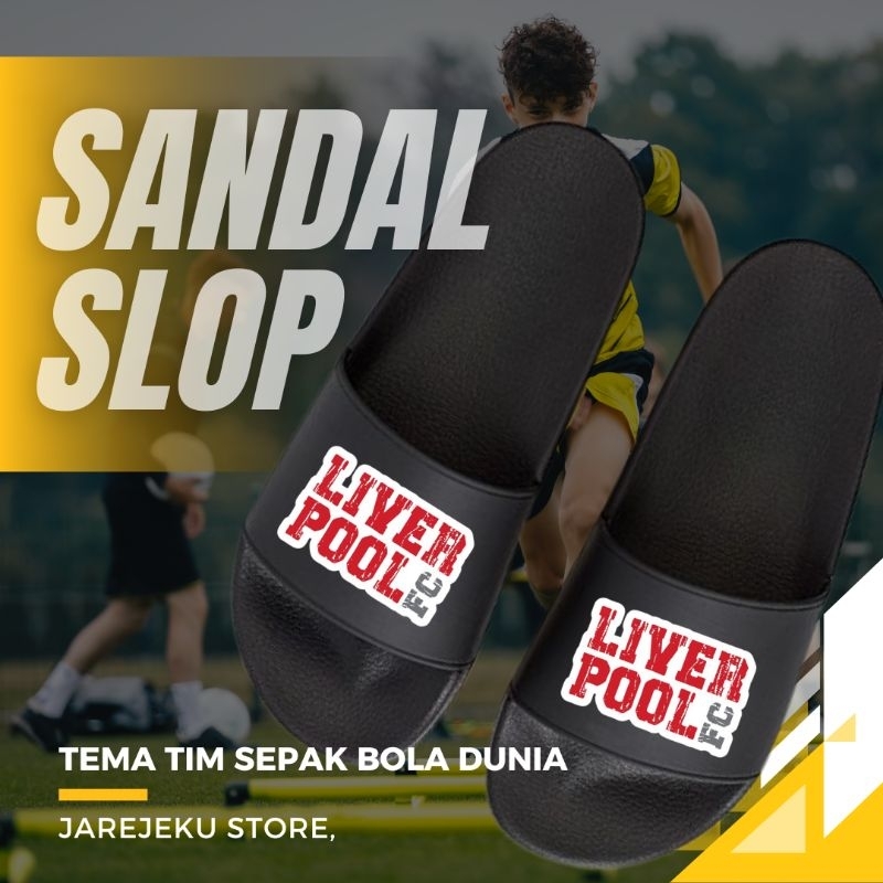 sandal slop cowok/pria,sandal slop tema tim sepak bola dunia/sandal logo sepak bola,/arsenal, al nas