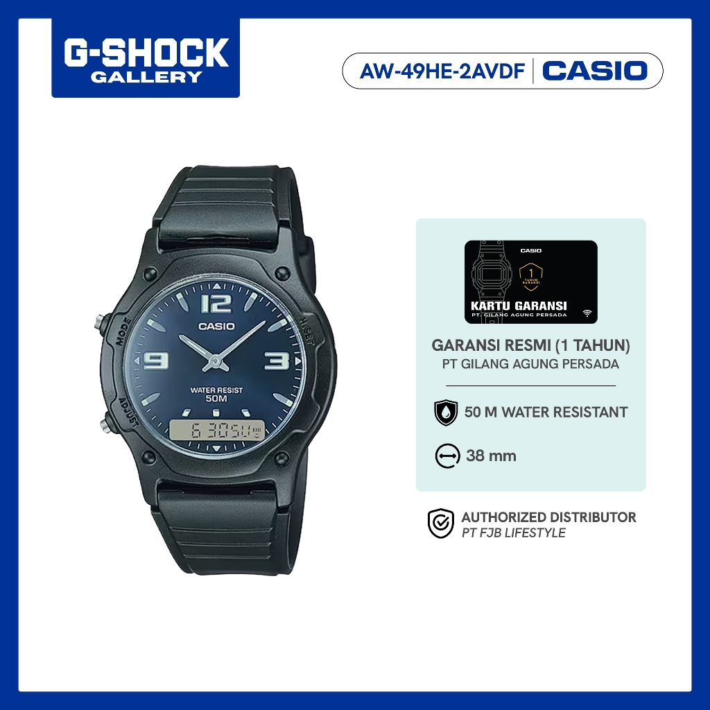 Casio Jam Tangan Pria AW-49HE-2AVDF