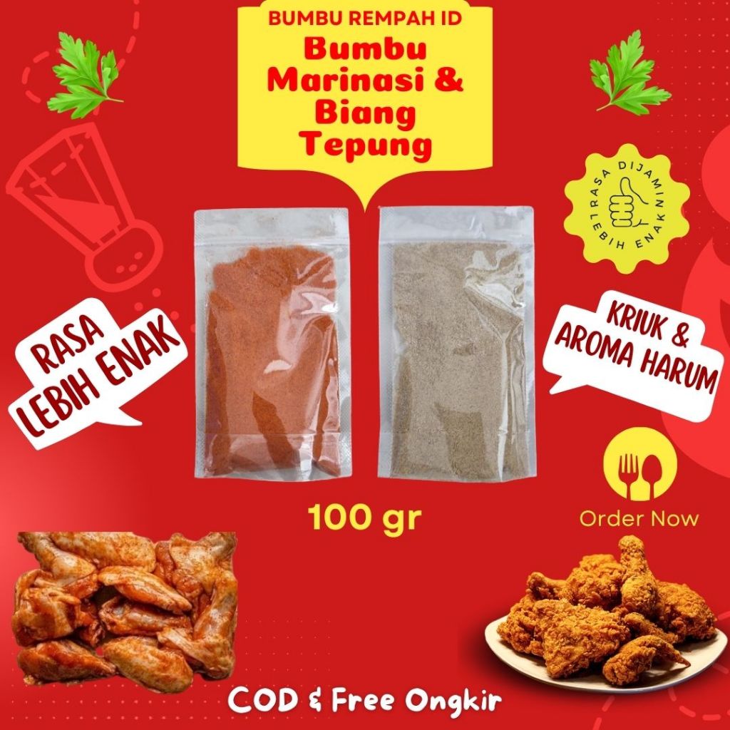 

Paket Percobaan 100 gr bumbu marinasi + 100 gr biang tepung premix