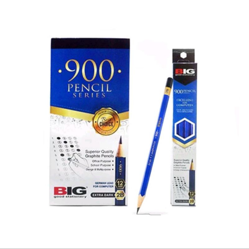 

Pensil 2B BIG Biru 900 dan Hijau 911 Isi 12 Pcs