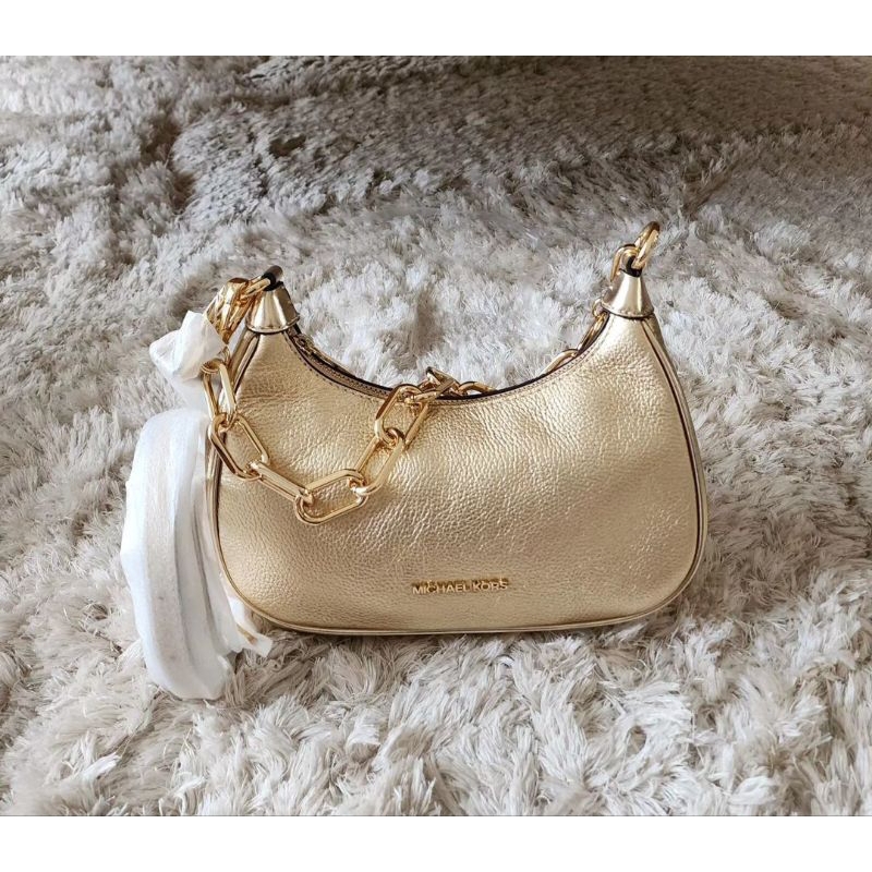 new tas Michael Kors MK cora med gold original authentic bag