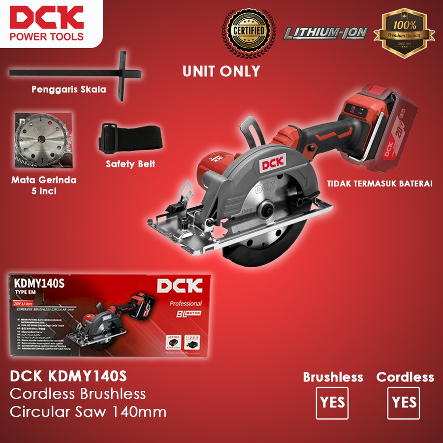DCK KDMY140S Cordless Brushless Circular Saw 140mm