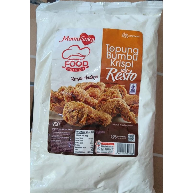 

Tepung Bumbu Krispi MamaSuka 900gr / Tepung Bumbu Ayam Goreng / Tepung Ayam / Tepung Goreng / Tepung