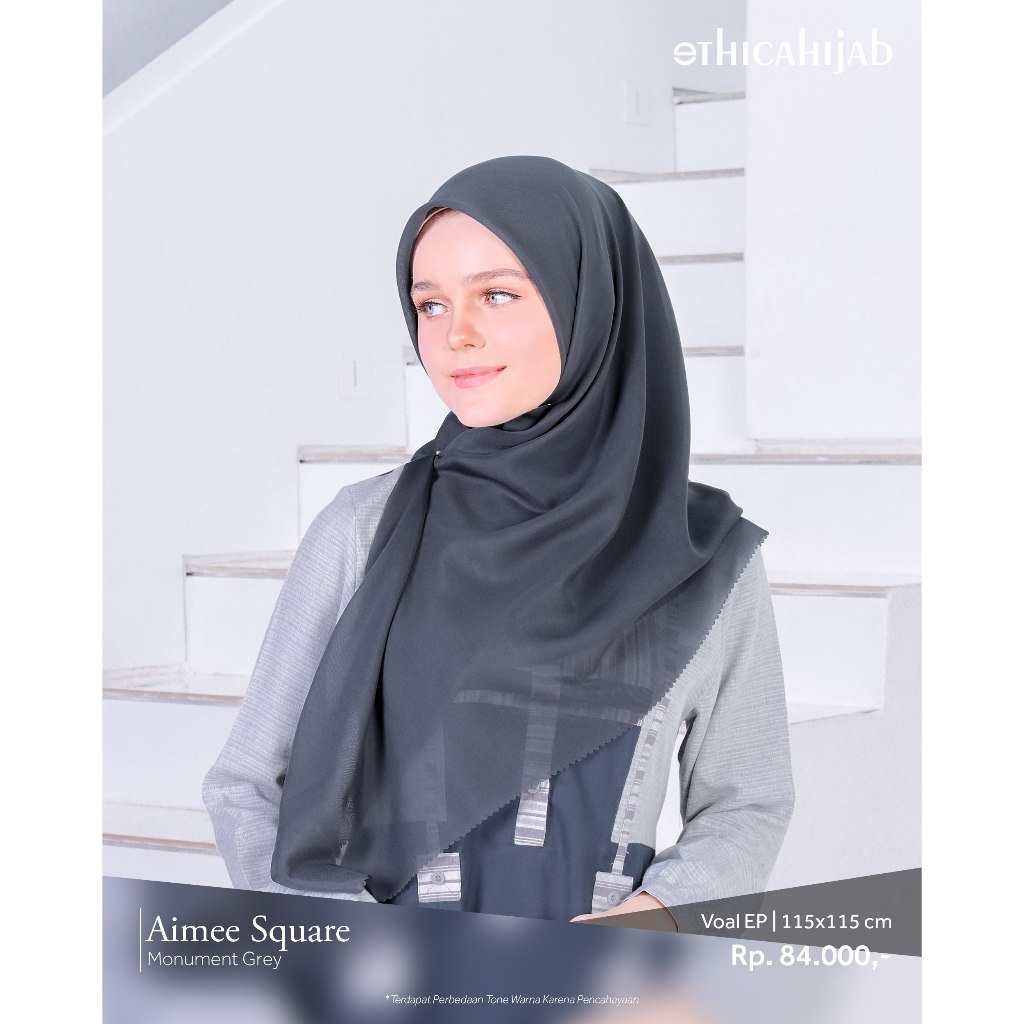 AIMEE MONUMENT GREY HIJAB SEGI EMPAT