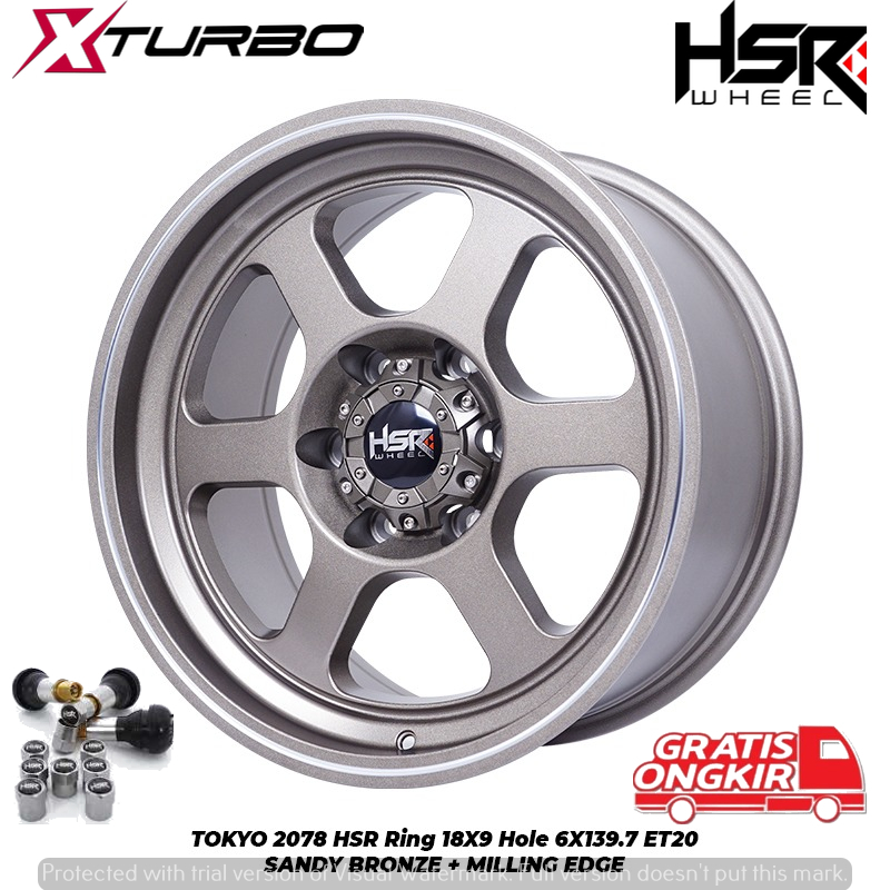 VELG HSR MODEL PALANG RING 18 HOLE 6X139,7 COCOK UNTUK MOBIL PAJERO FORTUNER HILUX DC FORD RANGER DL