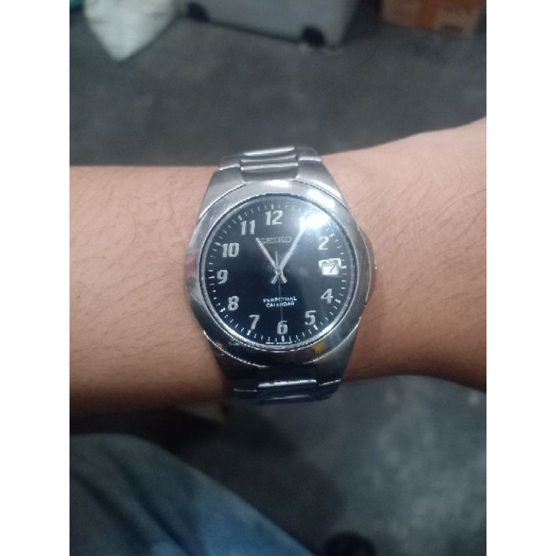 Jam tangan Pria Men SEIKO PERPETUAL CALENDAR 8F32 - 0130 Analog Quartz