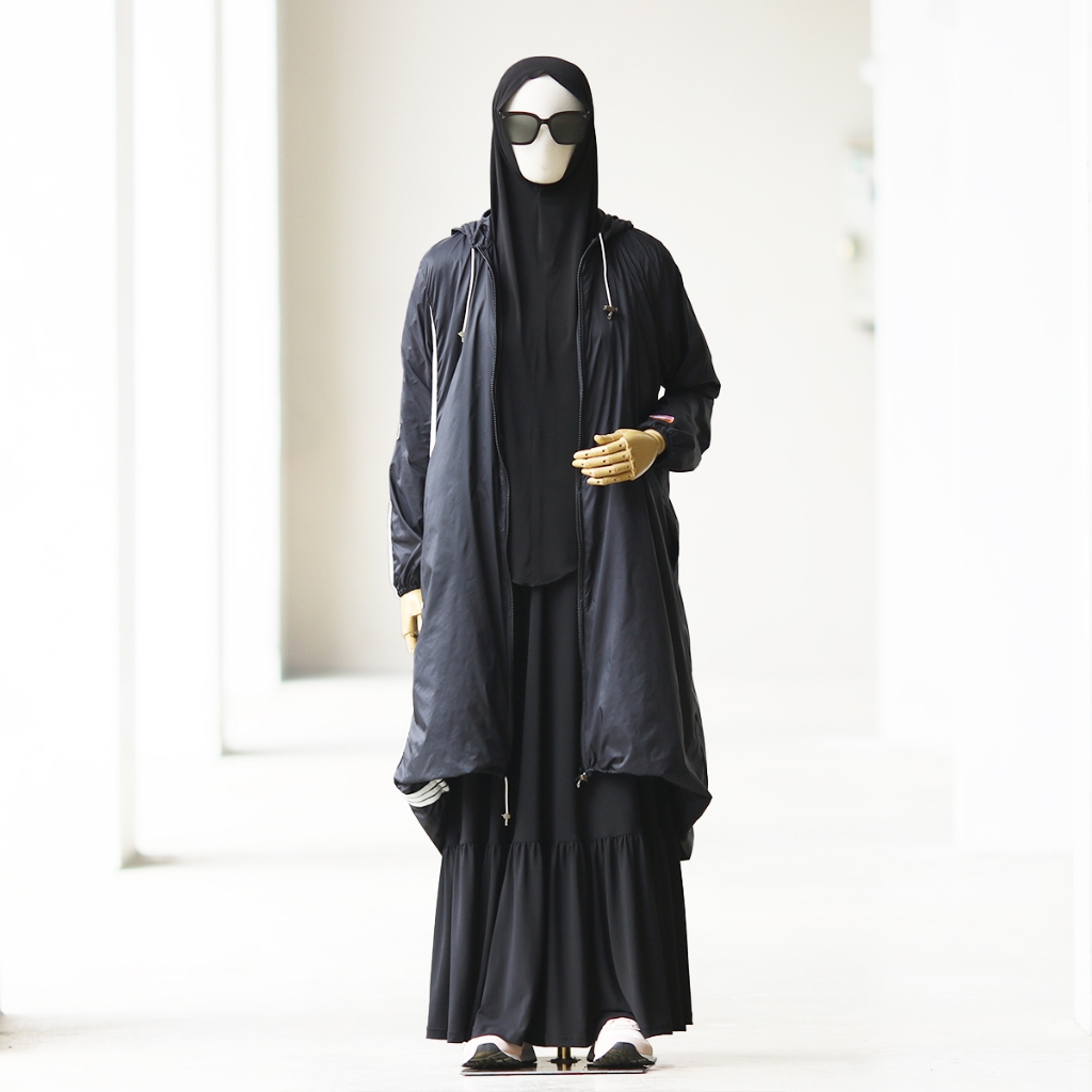 Nusseyba Ashadiya Jacket Olahraga Bahan Parasut Wanita Sport Jaket Olahraga Muslimah