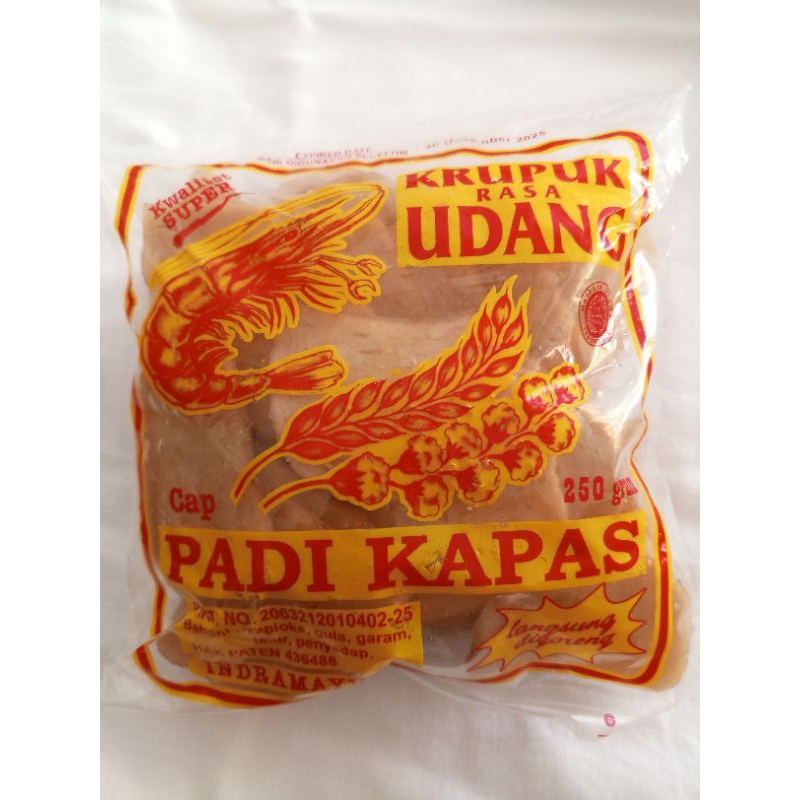 

Kerupuk Udang Cap Padi Kapas Renyah dan Gurih 250g
