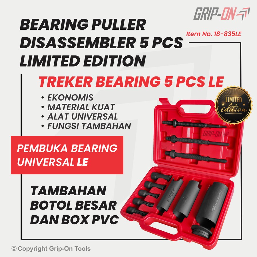 GRIP ON BEARING PULLER TREKER LEPAS BEARING 5PCS + EXTRA SELONGSONG BESAR