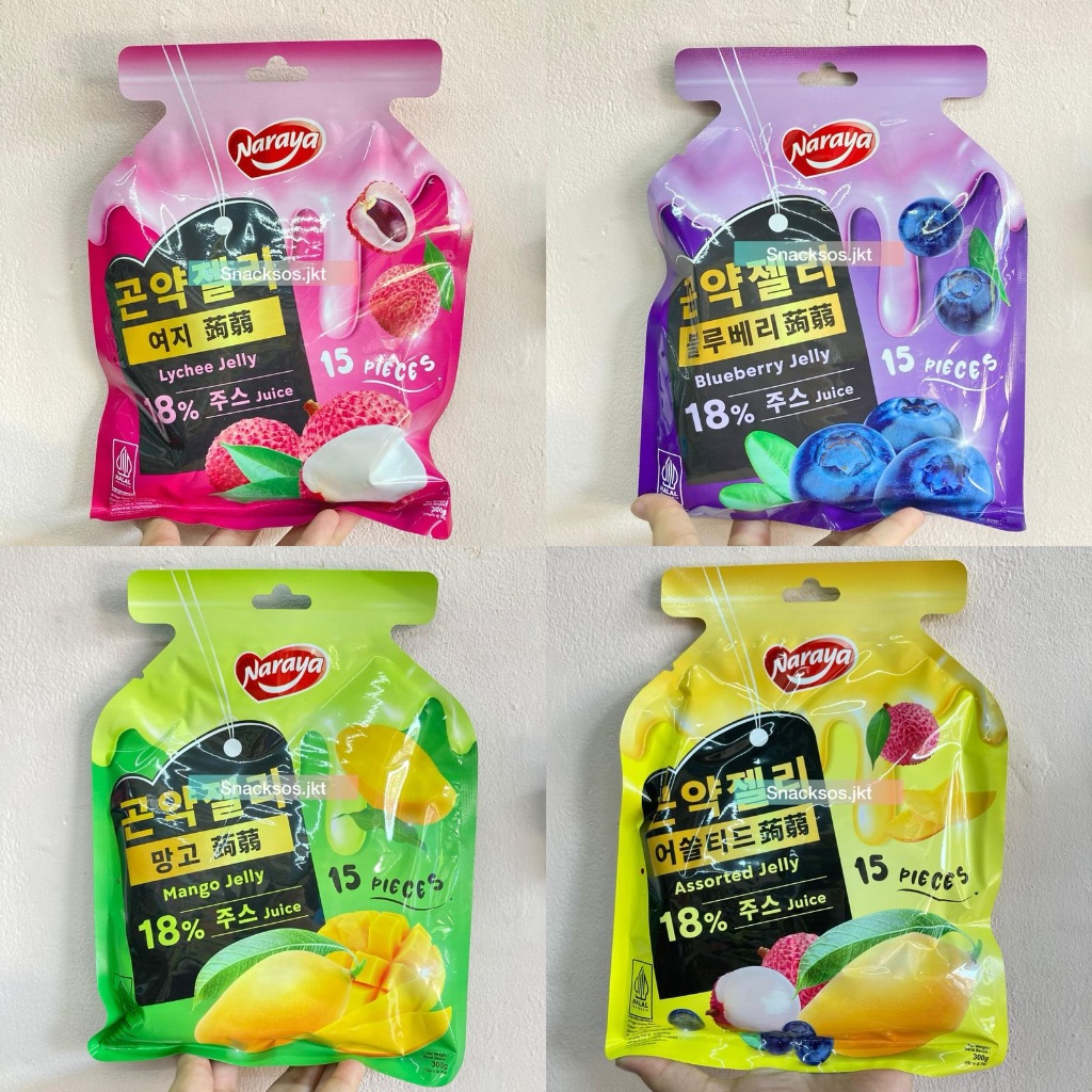 

Naraya Konyaku Jelly Assorted / Lychee / Blueberry / Mango - Leci Mangga