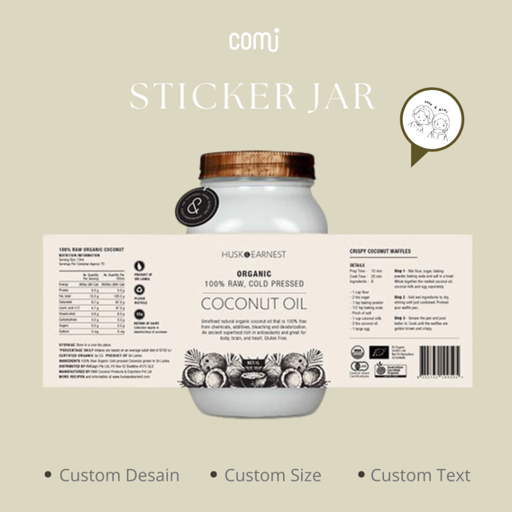 

Stiker Jar - Stiker Toples Sambal - Stiker Custom - Stiker Sambal - Label Sambal - Comi Official