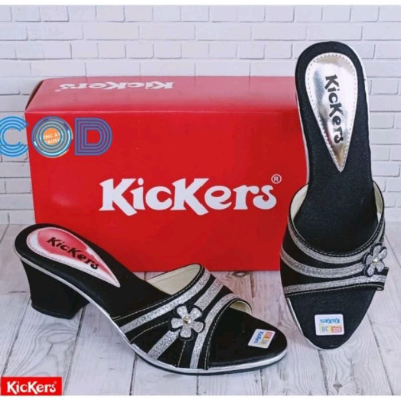 (COD) SANDAL HIGH HILS KICKERS WANITA SELOP SLOP SLIP ON HEEL HEELS CEWEK SANDAL PESTA FORMAL ANAK I