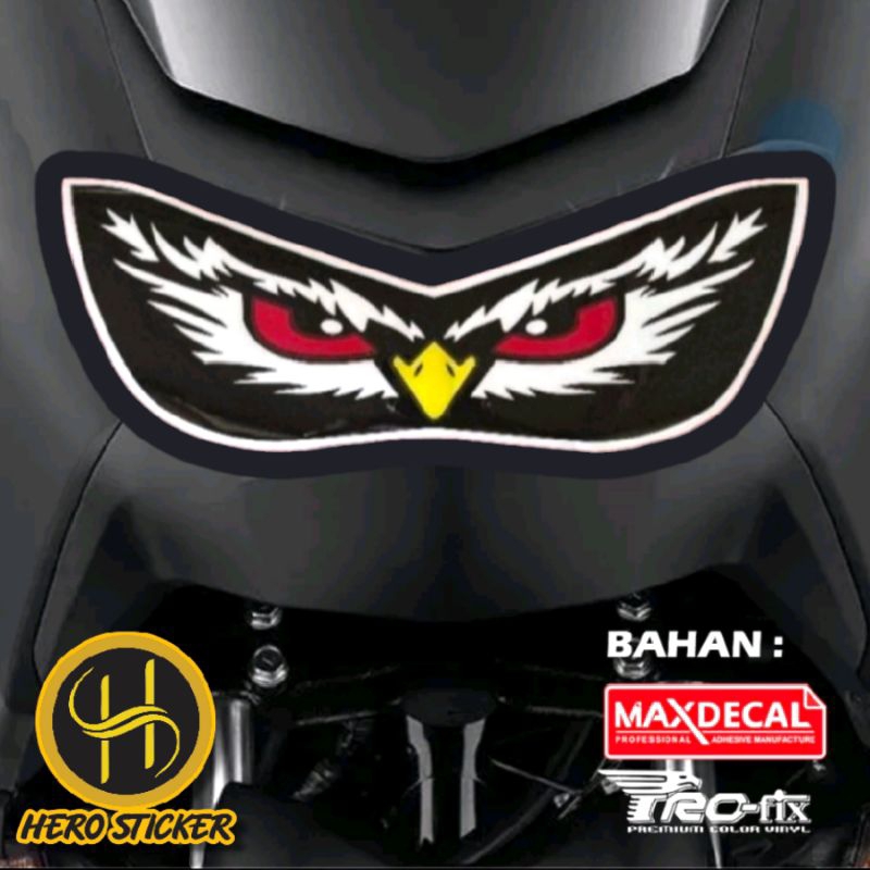 STIKER STICKER LAMPU DEPAN ALL NEW NMAX 155CC MOTIF MATA ELANG 2020-2021