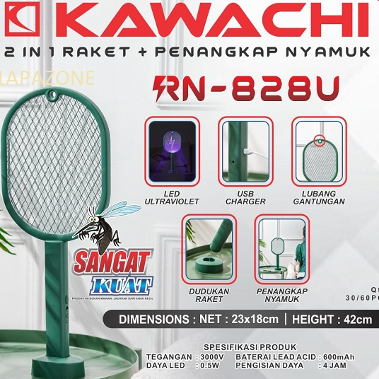 Raket Nyamuk 2 IN 1 MOSQUITO RACKET RN-828U KAWACHI