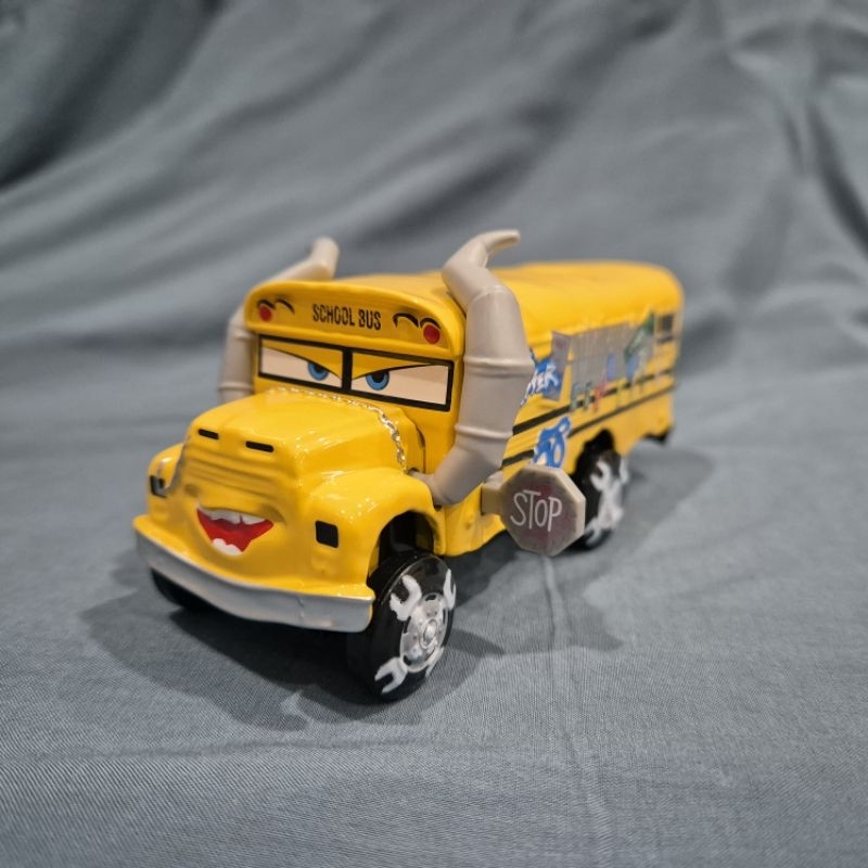Miss Fritter Yellow School Bus Mcqueen Metal Diecast Cars Mobil