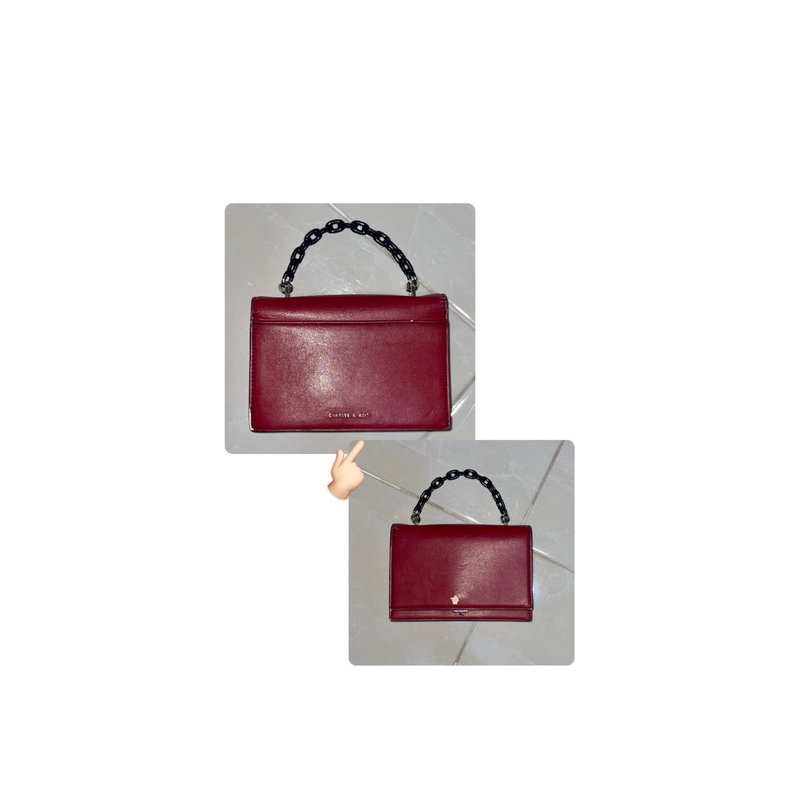 Preloved ck red sling bag
