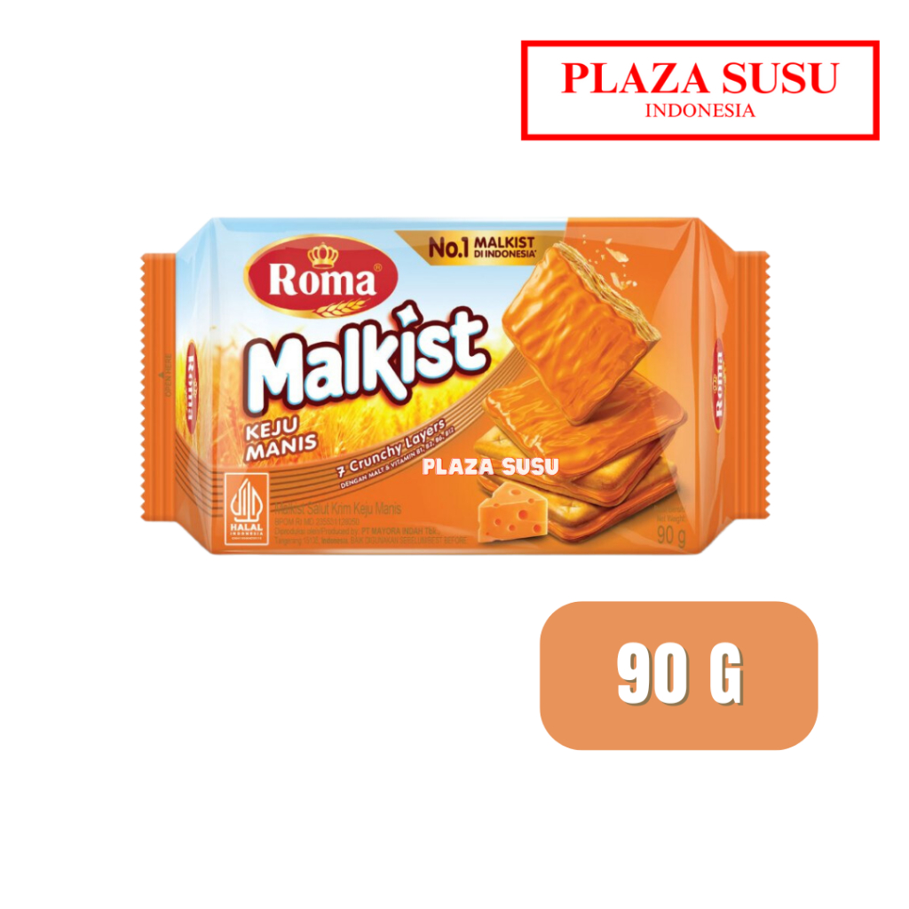 

ROMA MALKIST KEJU MANIS 90 G BISCUIT ROMA BISKUIT CRUNCHY LAYER ROTI KERING