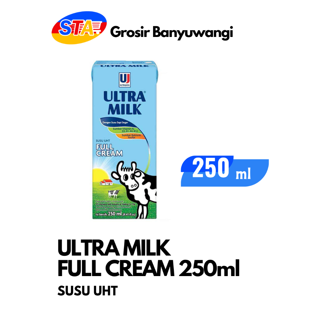 

ULTRA MILK FULL CREAM 250ML | SUSU UHT
