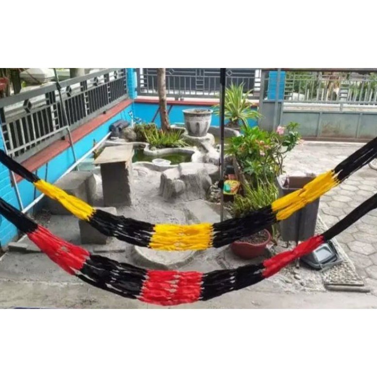 TERBAIK HammockAyunan Jaring Tali wabbing Ayunan Gantung Tali webbingHammock Warna WarniAyunan jarin