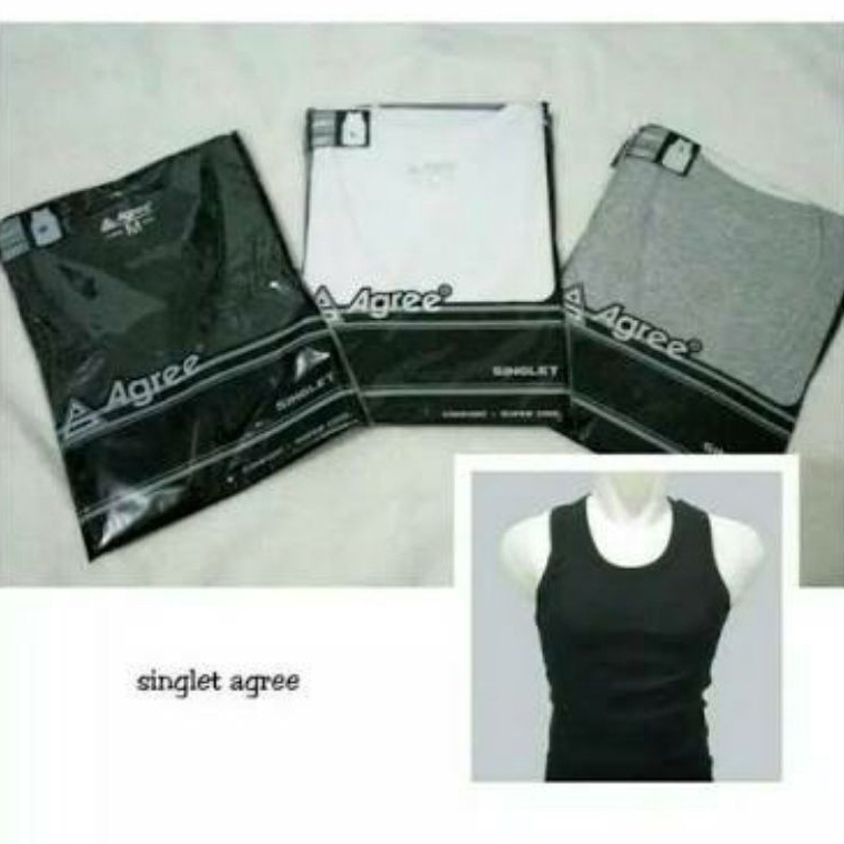 Siap Kirim SINGLET AGREE SA4  SINGLET PRIA AGREE  SINGLET PRIA AGREE SPORT 1PCS