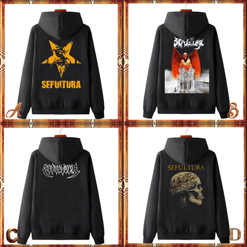 Zipper Hoodie Sepultura Hoodie Ritsleting Bahan Cotton Fleece