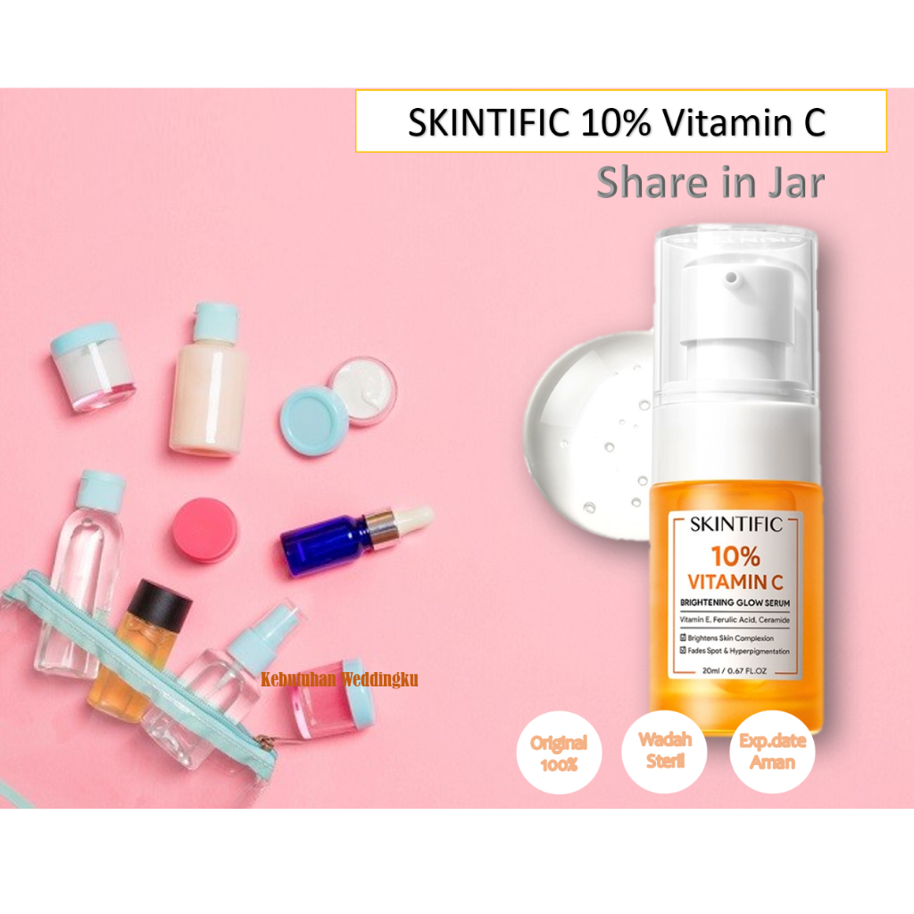 [ Share in Jar ] Skintific 10% Vitamin C Brightening Glow Serum Share In Jar