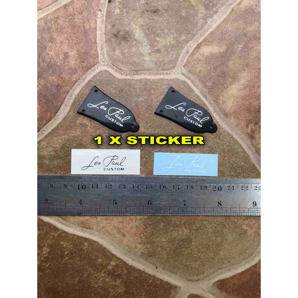Les Paul Custom Logo Sticker Tutup Truss rod Headstock Neck Gitar Gibson Lespaul Akustik Elektrik Tr