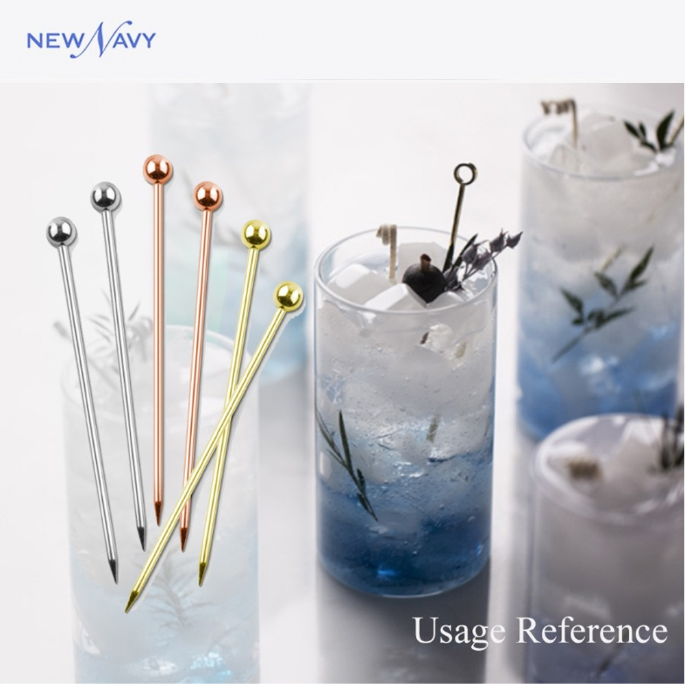 Garnish skewer cocktail picker stainless tusukan besi