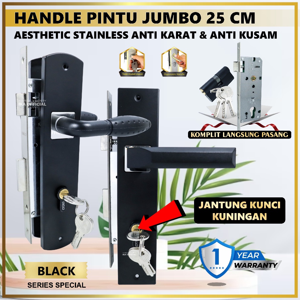 New Stock Kunci pintu top grande silinder handle pintu komplit  KUNCI PINTU TOP GRANDE ROYAL 25 CM L