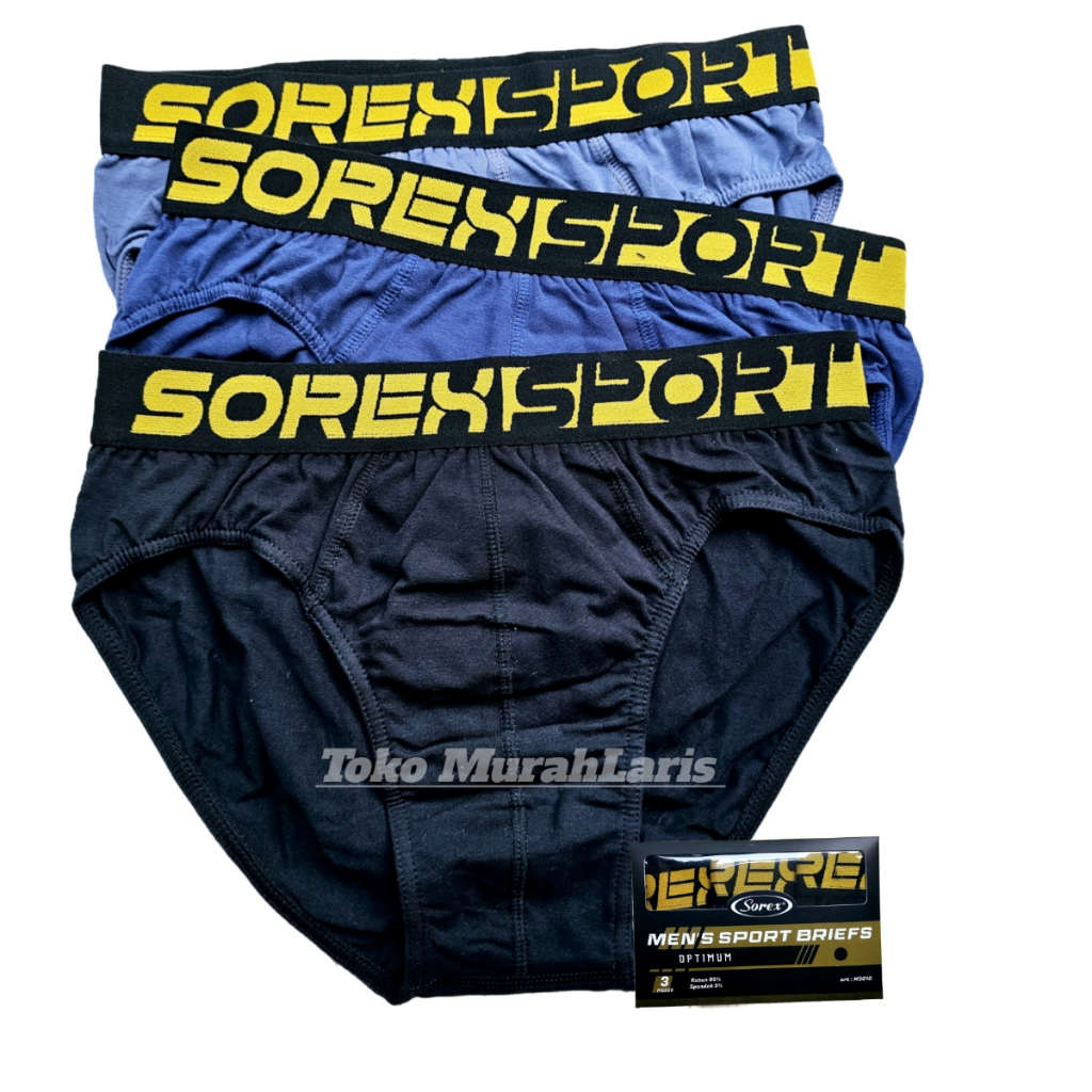 Cd Pria Sorex Katun Tebal M 3010 | Celana Dalam Cowok Sorek Karet Boxer