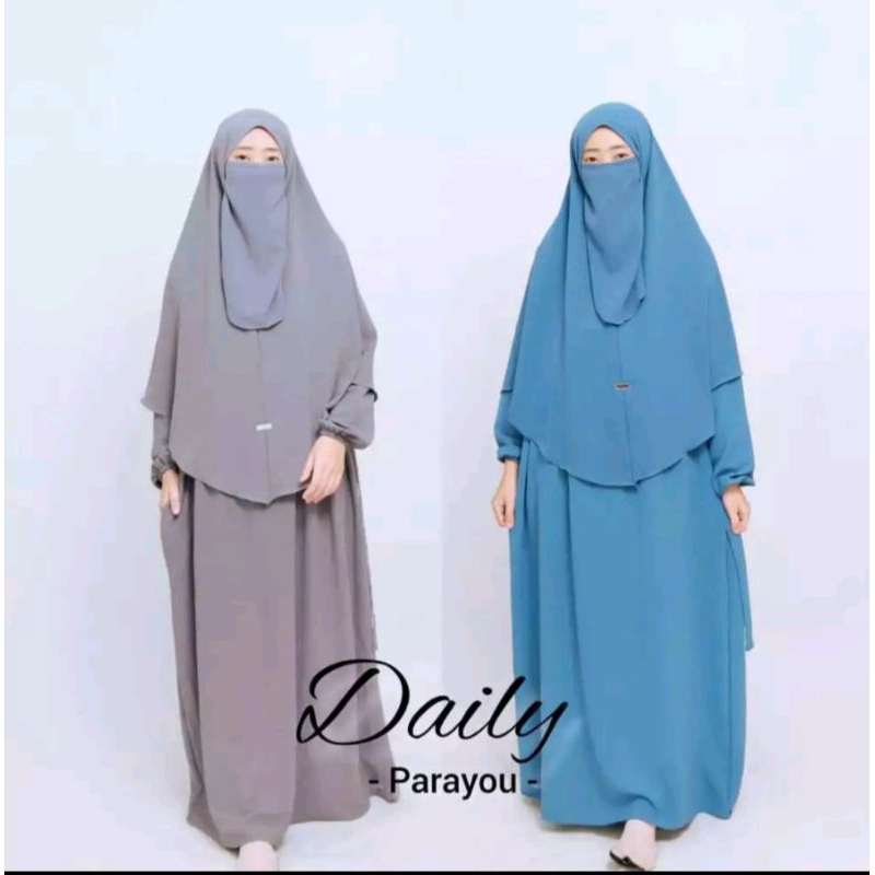 Parayou GAMIS DAILY SYAR'I PARAYOU SET MUSLIMAH CRINGKEL Airflow ABAYA Syari Dewasa