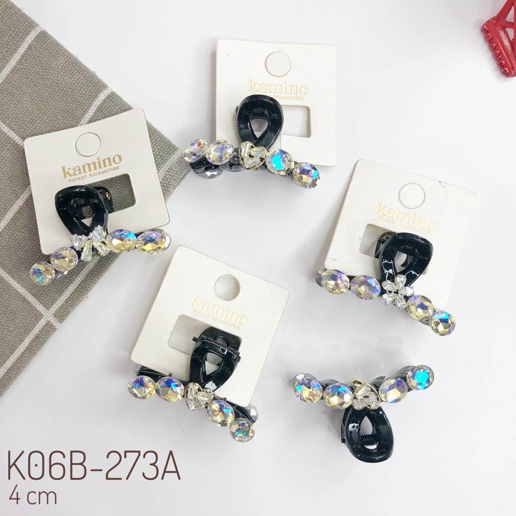 KAMINO JEPITAN RAMBUT SALON KOREA MINI SALON MATA BTK MIX KRISTAL 4,5CM / JEDAI SALON MODEL PREMIU