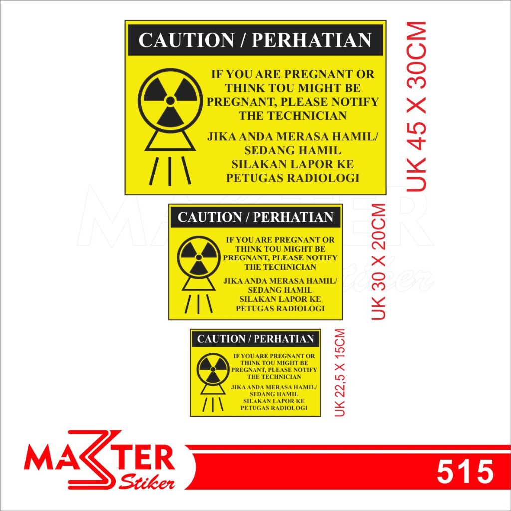 

515 - Stiker Caution/Perhatian, Sticker Vinyl, Premium, Tahan Air, Termurah, dan Bisa Custom