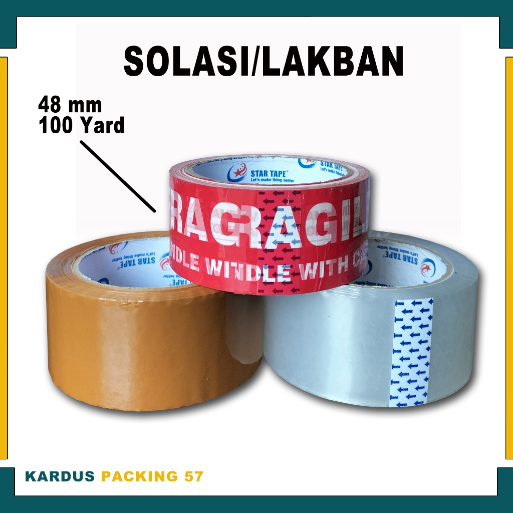 

Lakban Isolasi Bening/Solasi Coklat/Premium/Lengket