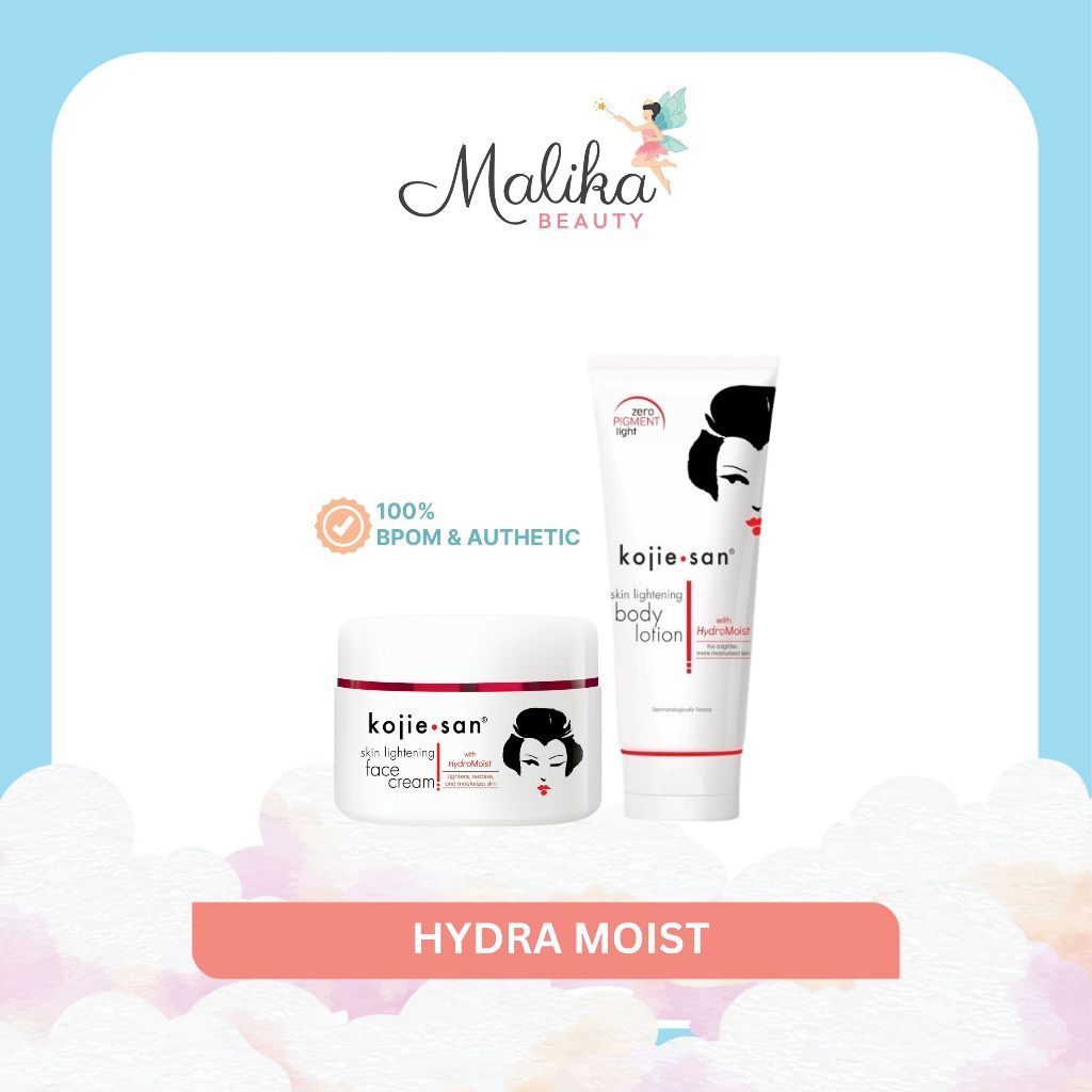 Malika Beauty | KOJIE SAN Skin Light Series | Face Cream Hydra Moist 30g | Body Lotion Hydra Moist 1