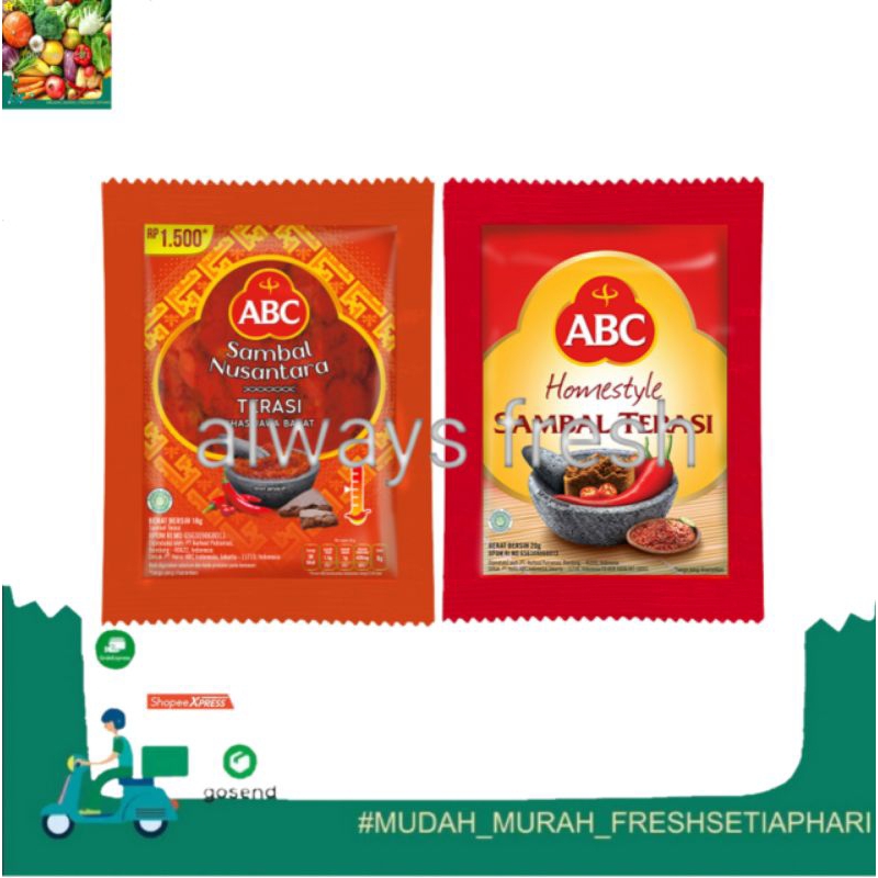 

sambal terasi sashet 1 renteng - always fresh