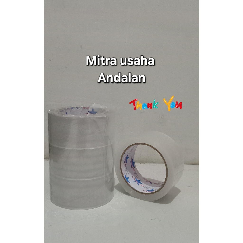 

SEVEN STAR LAKBAN BENING 100YARD/ISOLASI SELOTIP 45MM DAN 25MM