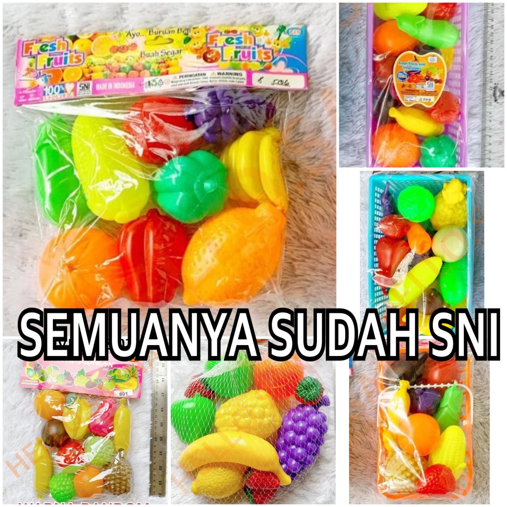 (PRODUK BER-SNI) MAINAN BUAH BUAHAN KANTONG PLASTIK DAN KERANJANG B 506 & B 510 507 509 SAYUR SAYURA