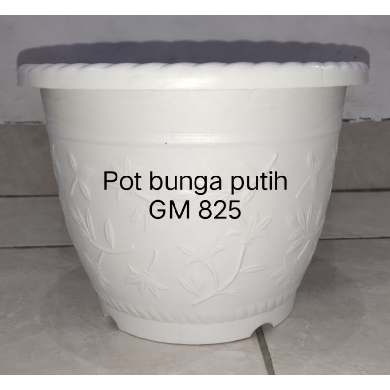Pot bunga putih (GM 825) /pc