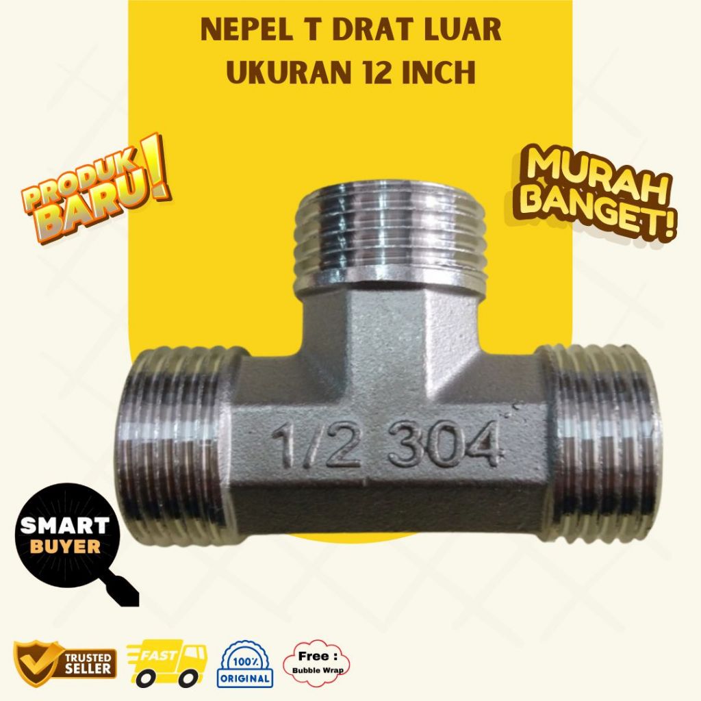 Nepel T Drat Luar Ukuran 1/2 Inch