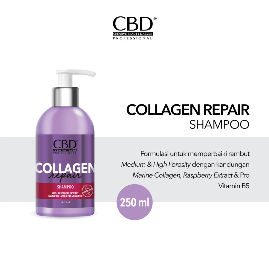 Cbd Collagen Repair Shampo 250ml - Perawatan Rambut Rusak / Shampoo