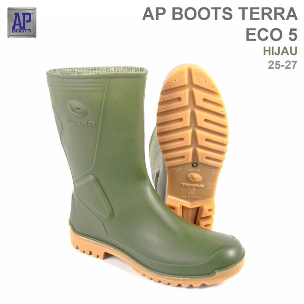ART S94L AP Boots Terra ECO 5 Pendek Hijau Size 2527 3742 Sepatu Boots Karet Pendek merk AP Boots Se