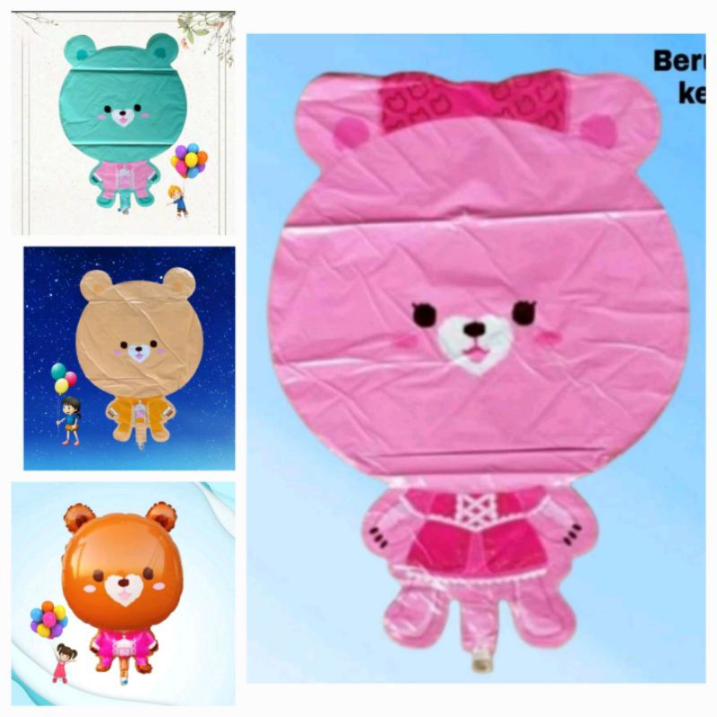 (1pack=50pc) BERUANG KECIL (Balon Gas/FOIL/TERBANG/KARAKTER)