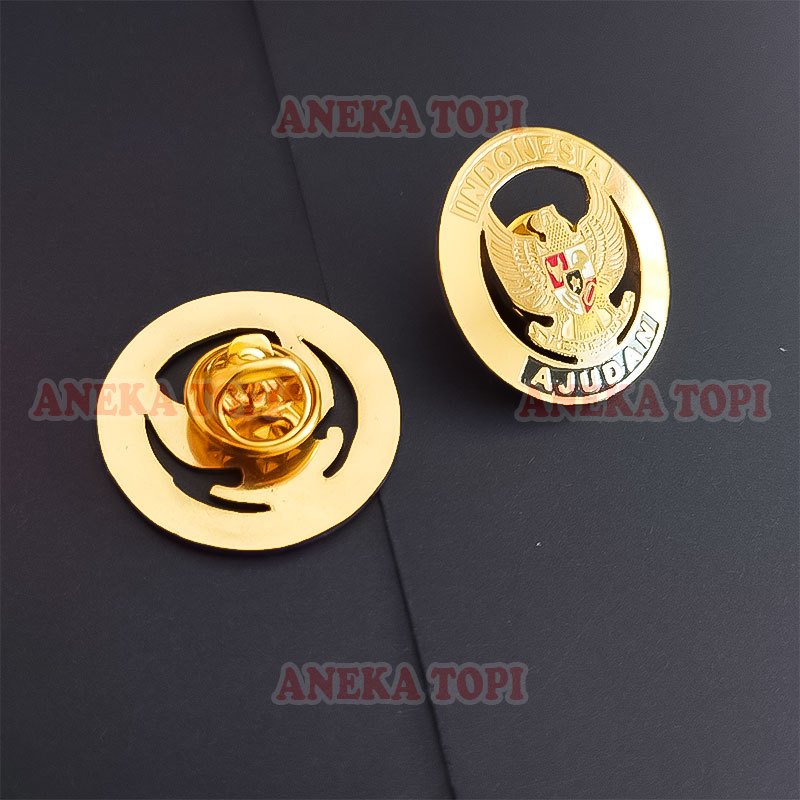 Pin Ajudan Bulat Pin  Bros Ajudan Garuda Bulat - Aneka Topi