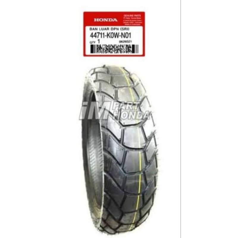 44711-K0W-N01 Ban  110/80 - 14 . Ban depan ADV 150 Federal AHM. 110 80 14 semi trail tubeless