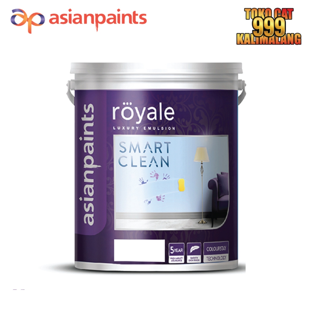 Cat Tembok Rumah Interior Asian Paint Smart Clean Warna Putih 20 Ltr