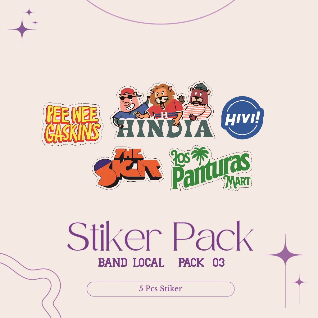 

STICKER AESTHETIC - [ BAND LOKAL 03 ] /Stiker Aesthetic /Sticker Laptop /Stiker HP /Stiker Mobil